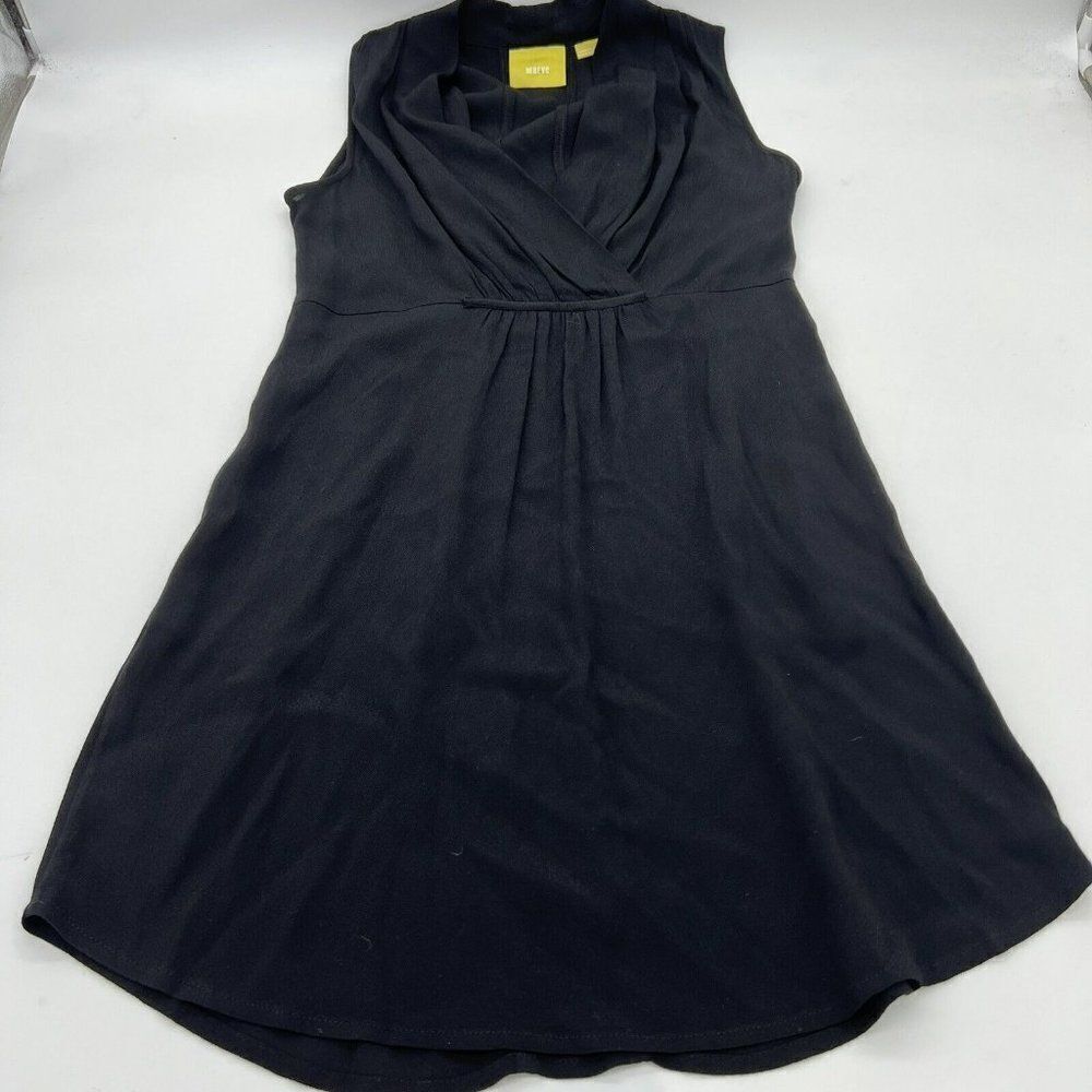 Anthropologie Maeve Women's Black Sleeveless V-Neck Dress w/ Pockets Size XS